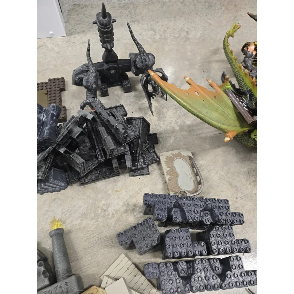 Vintage Mega Bloks Dragons Krystal Wars Assorted Blocks Figures Parts Huge Lot